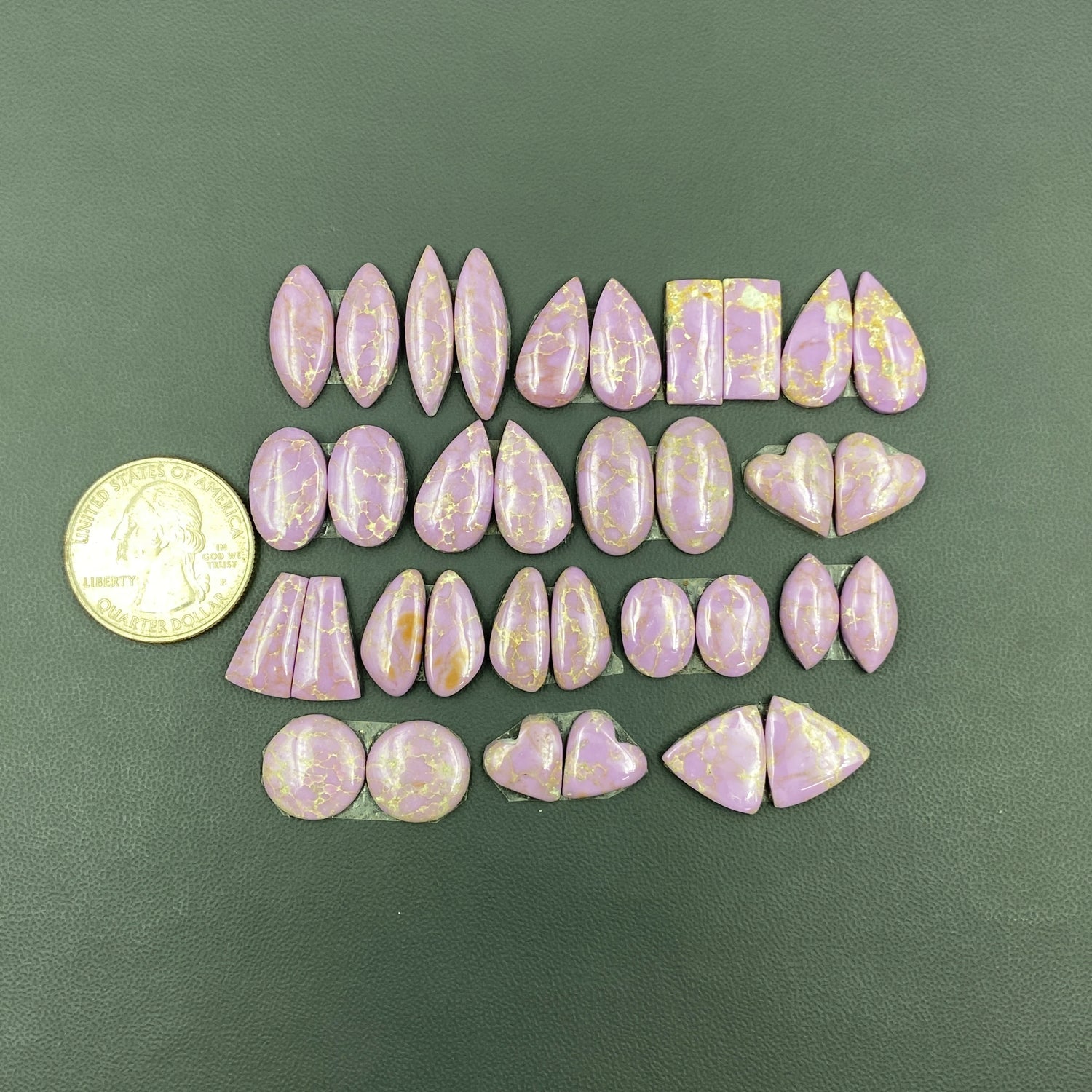 Phosphosiderite- Matching Pairs - Wholesale Lot - 17 Pair