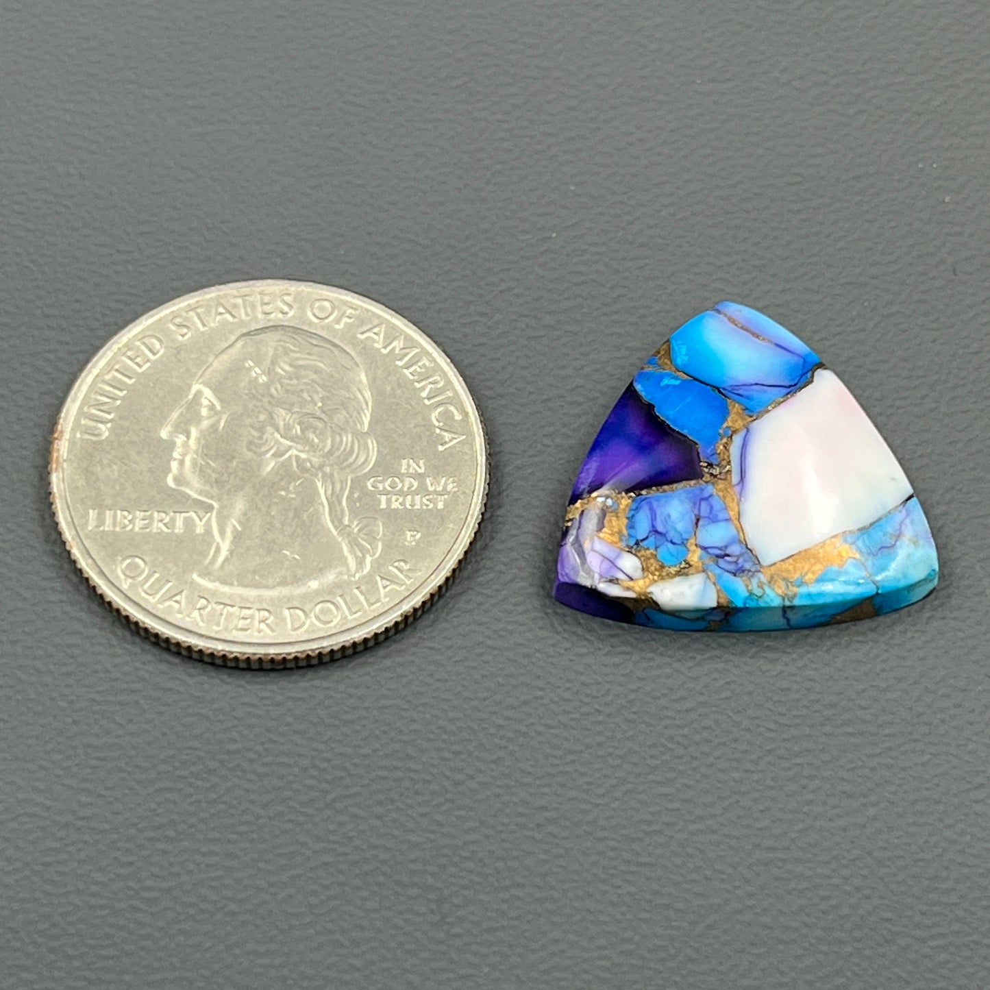 Kingman Purple & Ice Blue Dahlia  - Loose Cab - Trillion