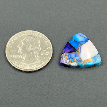 Kingman Purple & Ice Blue Dahlia  - Loose Cab - Trillion