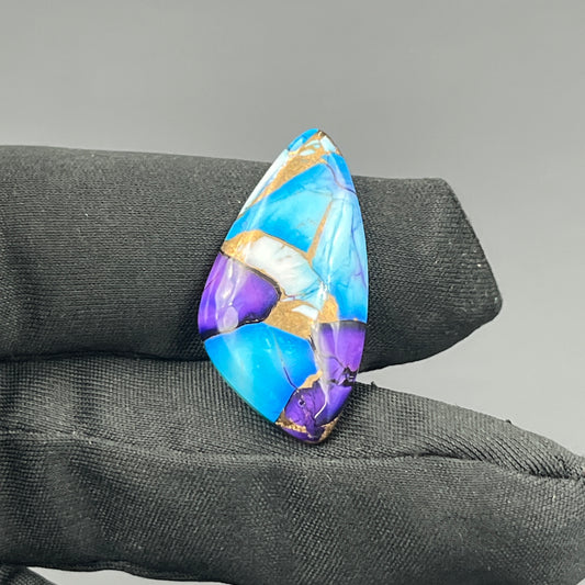 Kingman Purple & Ice Blue Dahlia  - Loose Cab - Tumble
