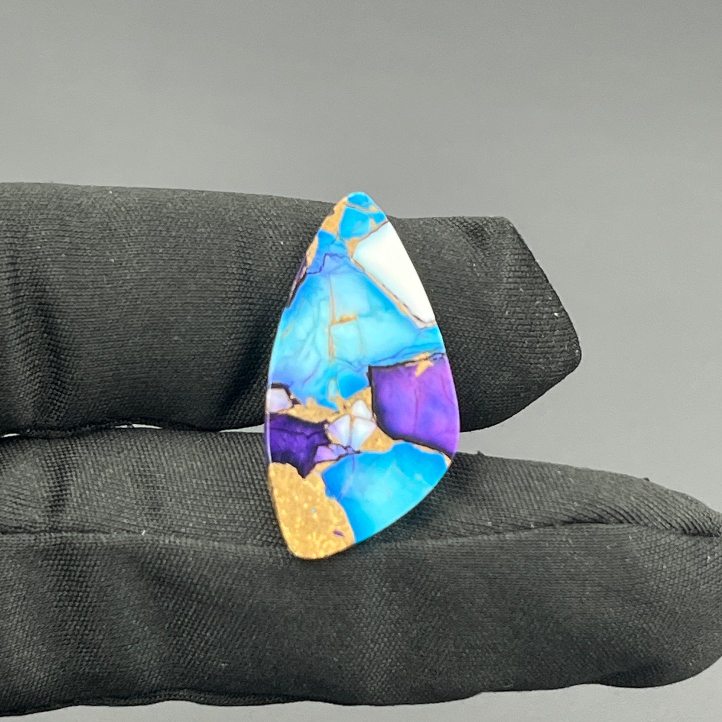 Kingman Purple & Ice Blue Dahlia  - Loose Cab - Tumble