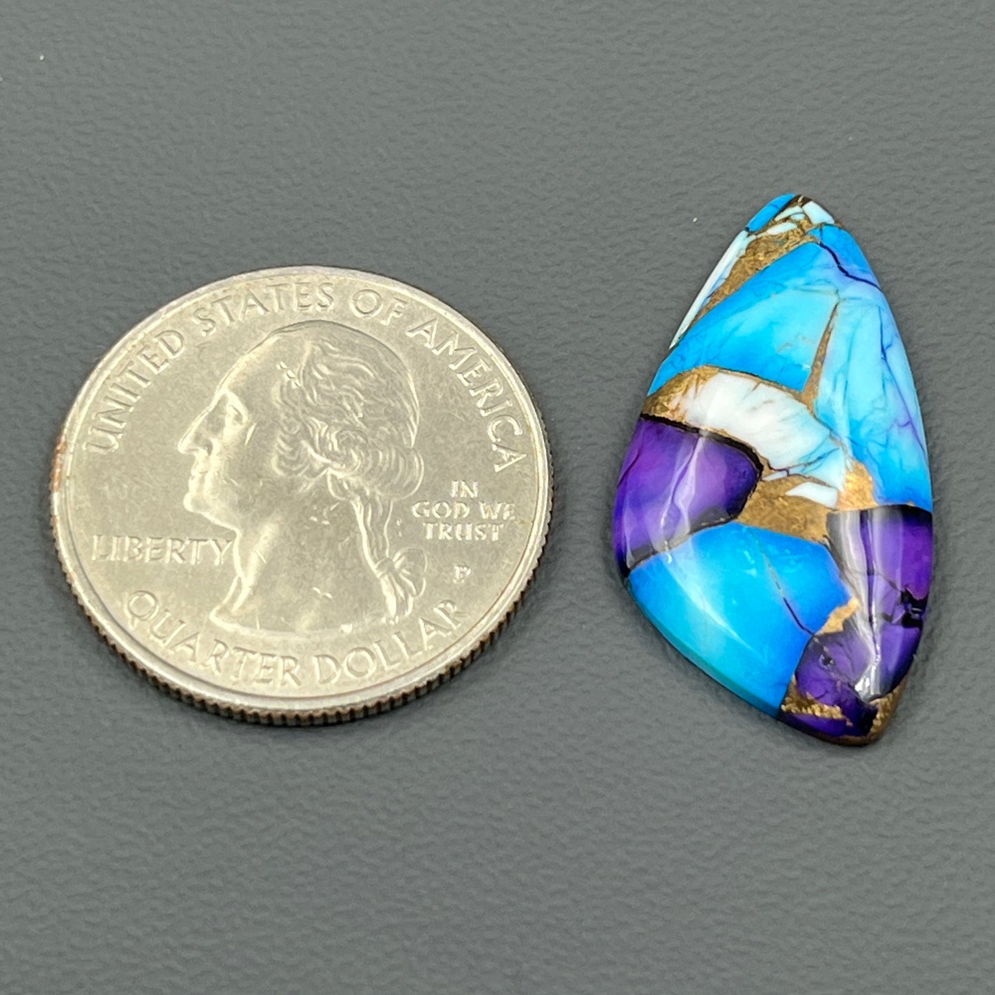 Kingman Purple & Ice Blue Dahlia  - Loose Cab - Tumble