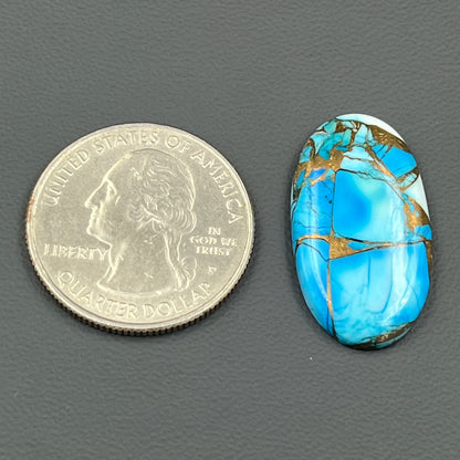 Kingman Ice Blue Dahlia - Loose Cabs - Oval