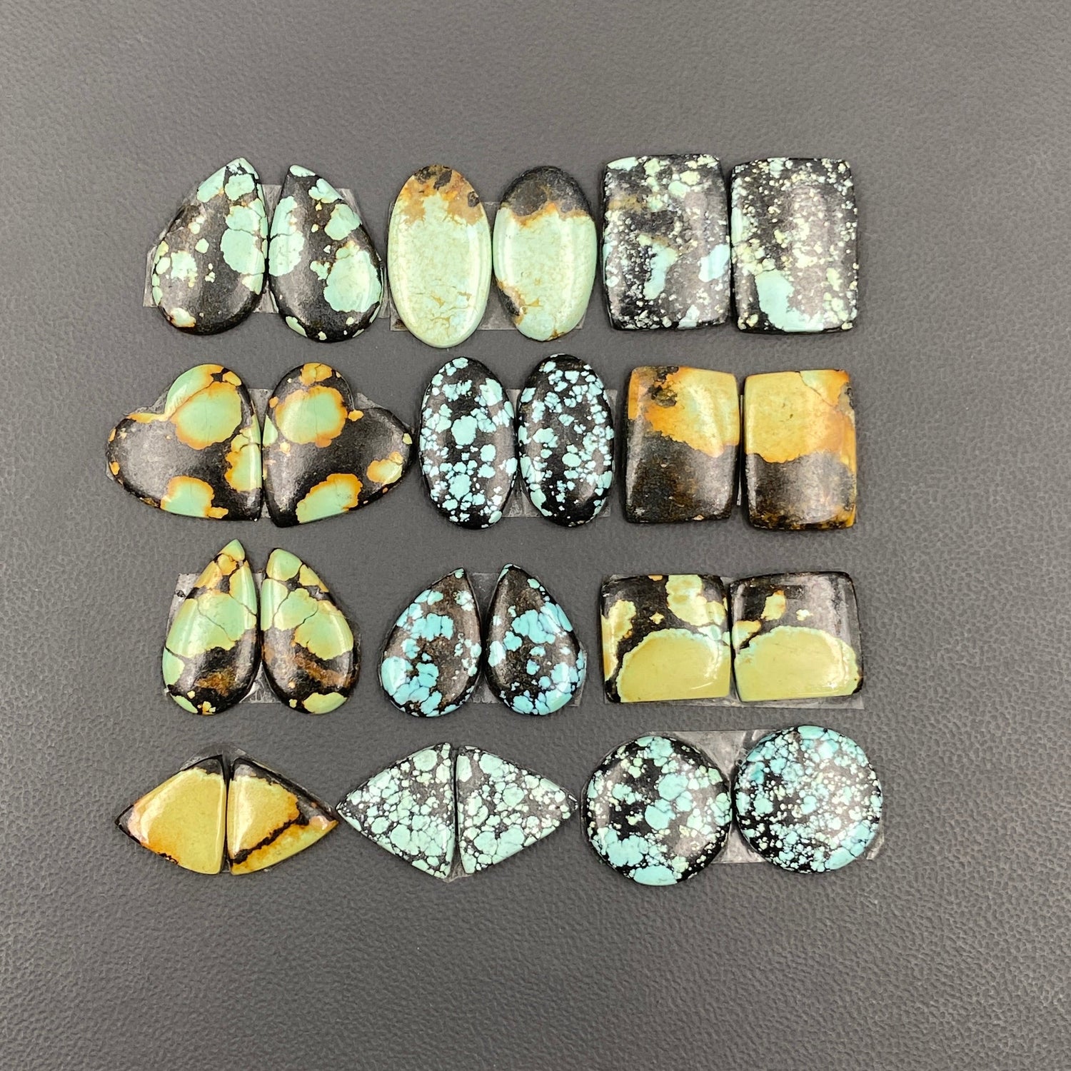 Hubei Turquoise - Matching Pairs Wholesale Lot - 12 Pairs