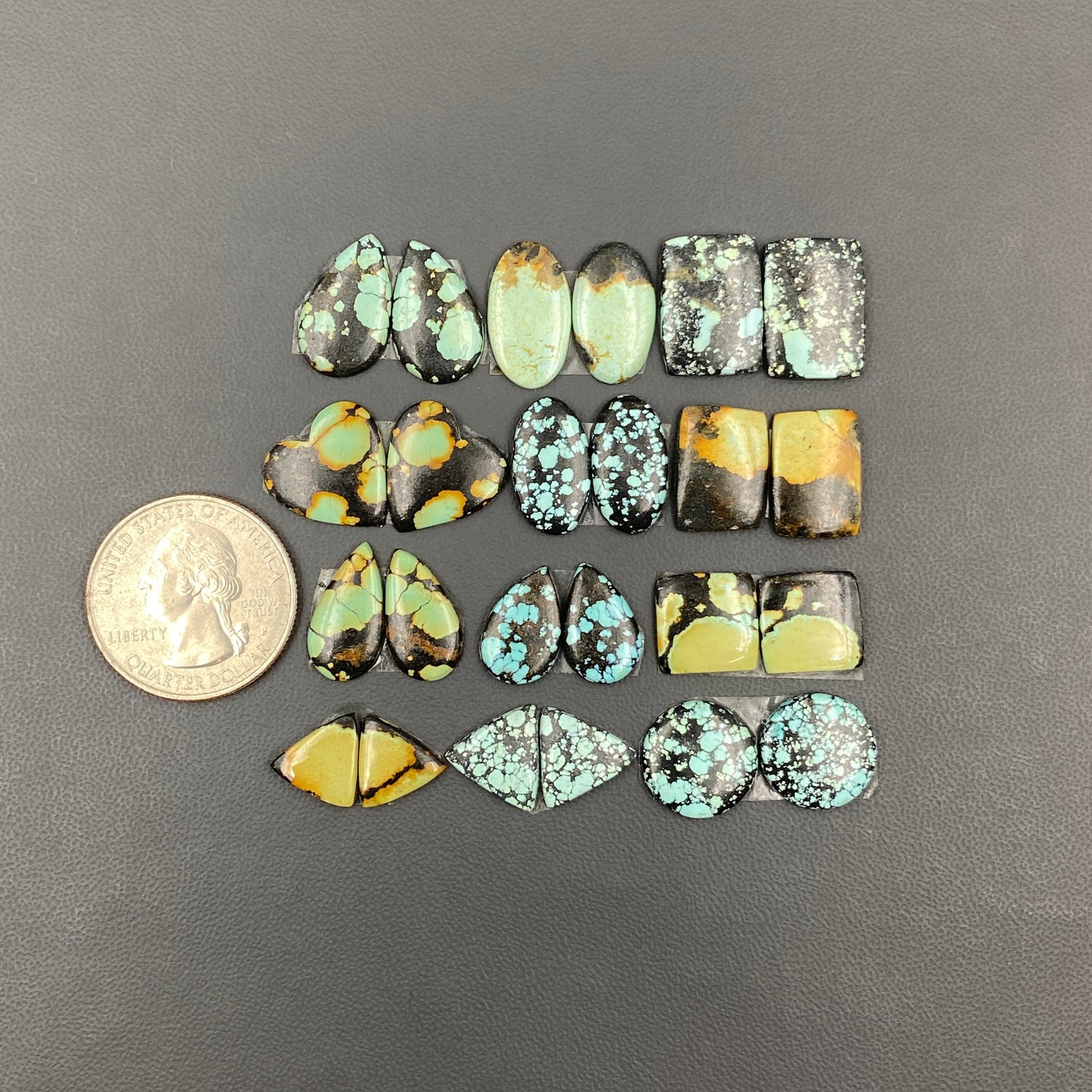 Hubei Turquoise - Matching Pairs Wholesale Lot - 12 Pairs