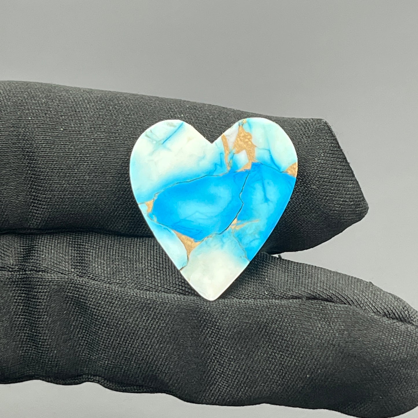 Kingman Ice Blue Dahlia - Loose Cabs - Heart