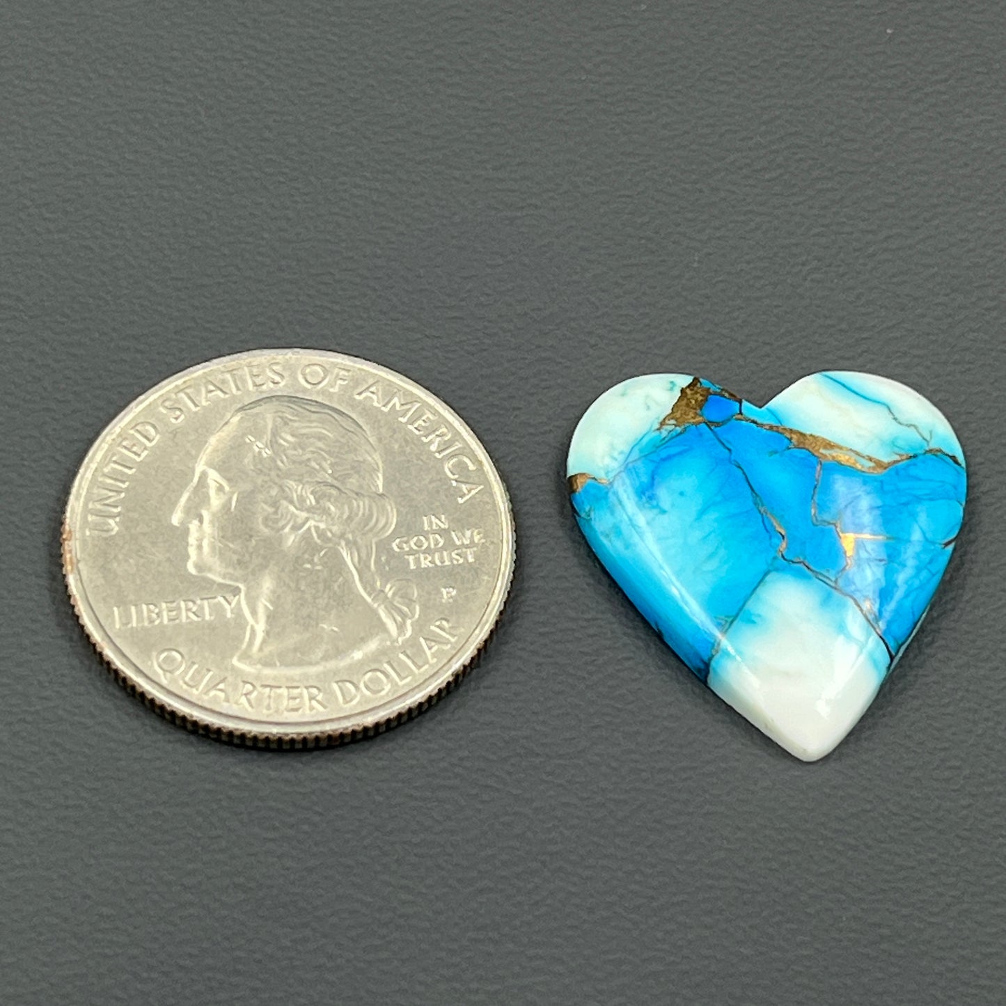 Kingman Ice Blue Dahlia - Loose Cabs - Heart