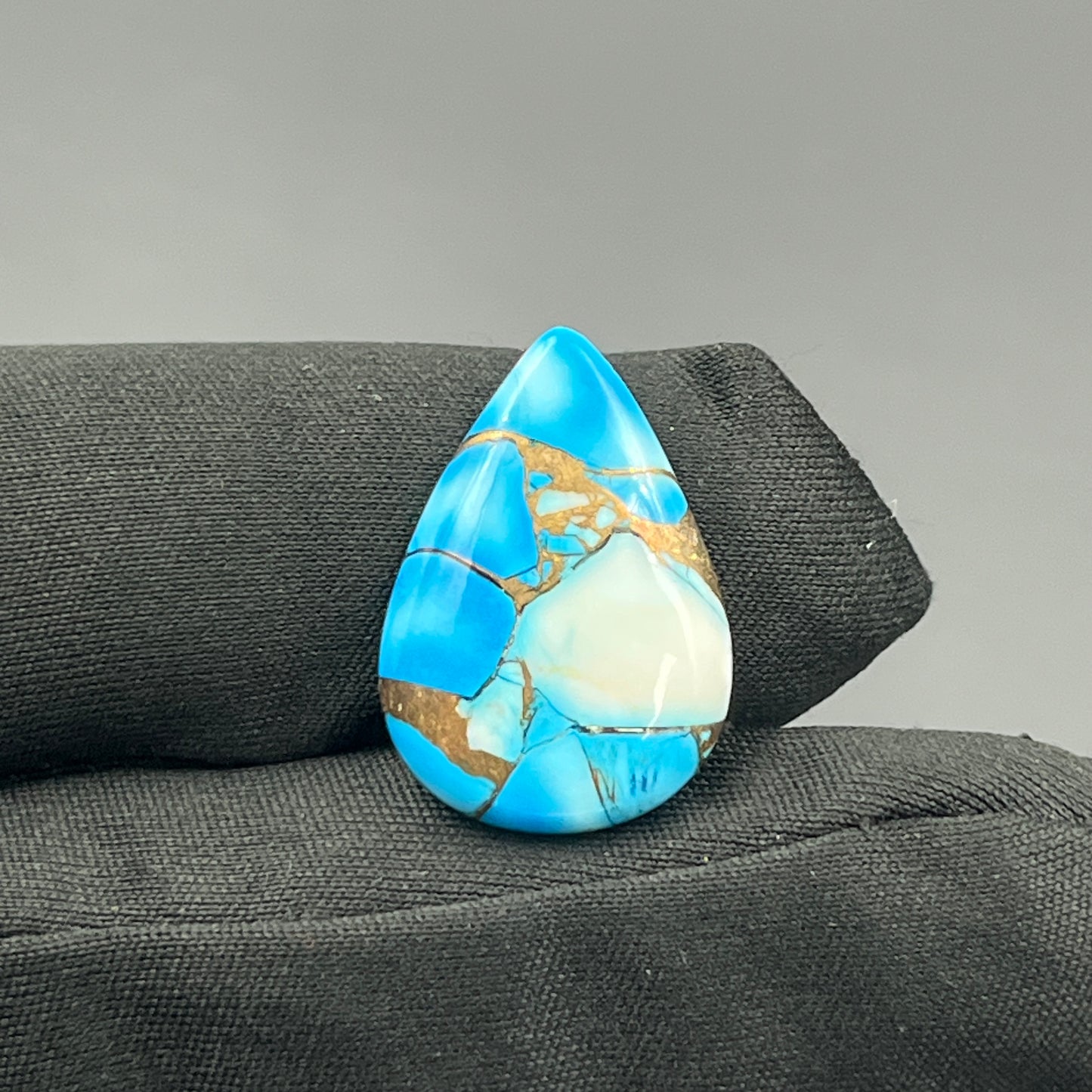 Kingman Ice Blue Dahlia - Loose Cabs - Teardrop