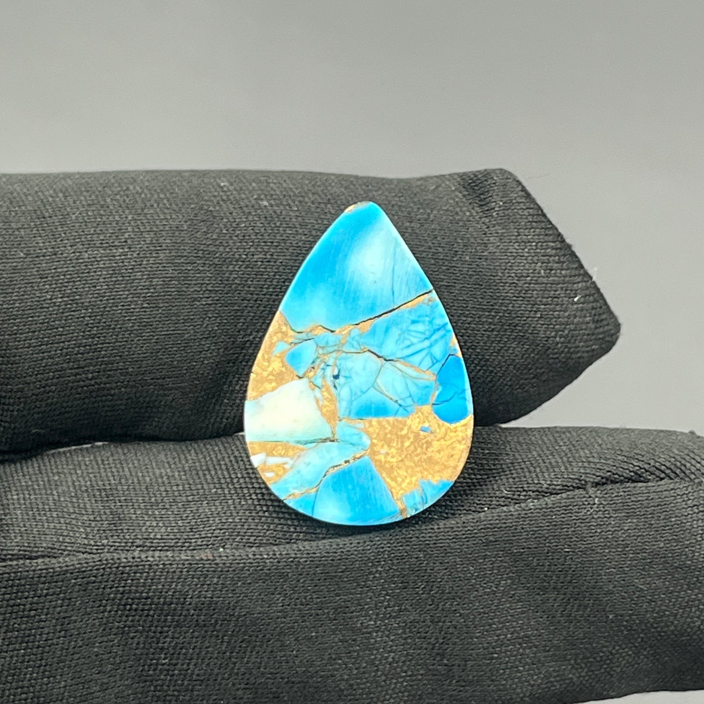 Kingman Ice Blue Dahlia - Loose Cabs - Teardrop