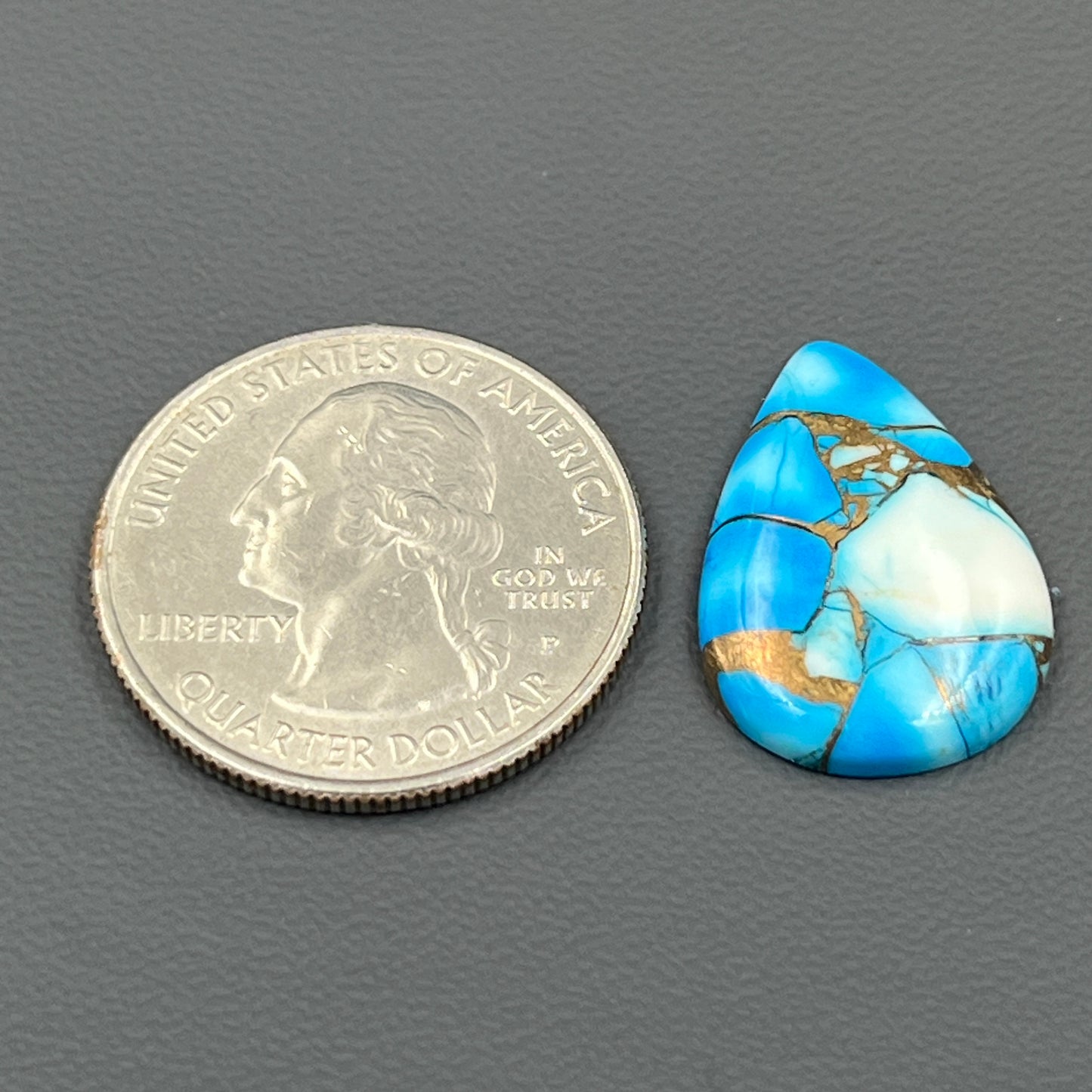 Kingman Ice Blue Dahlia - Loose Cabs - Teardrop