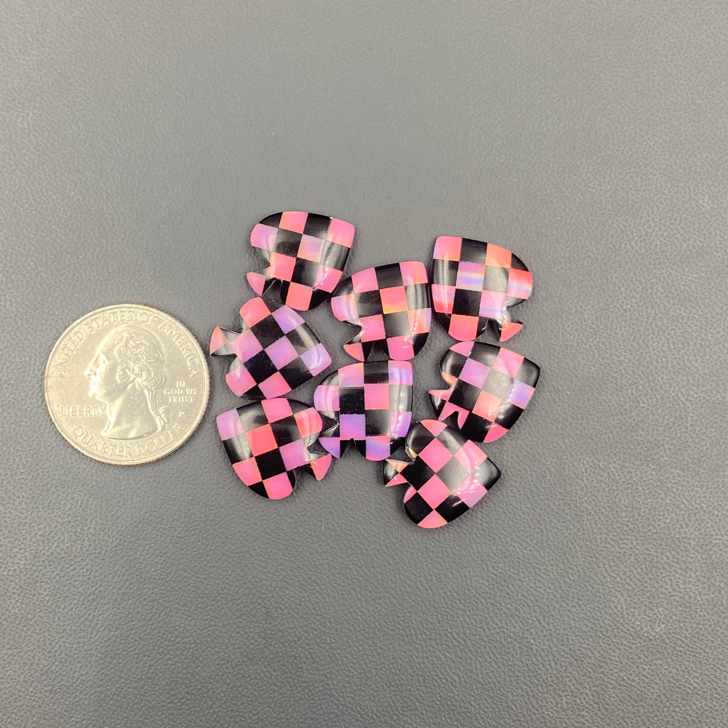 Aura Opal Checkered - Spades - Wholesale Lot - 8 Pcs