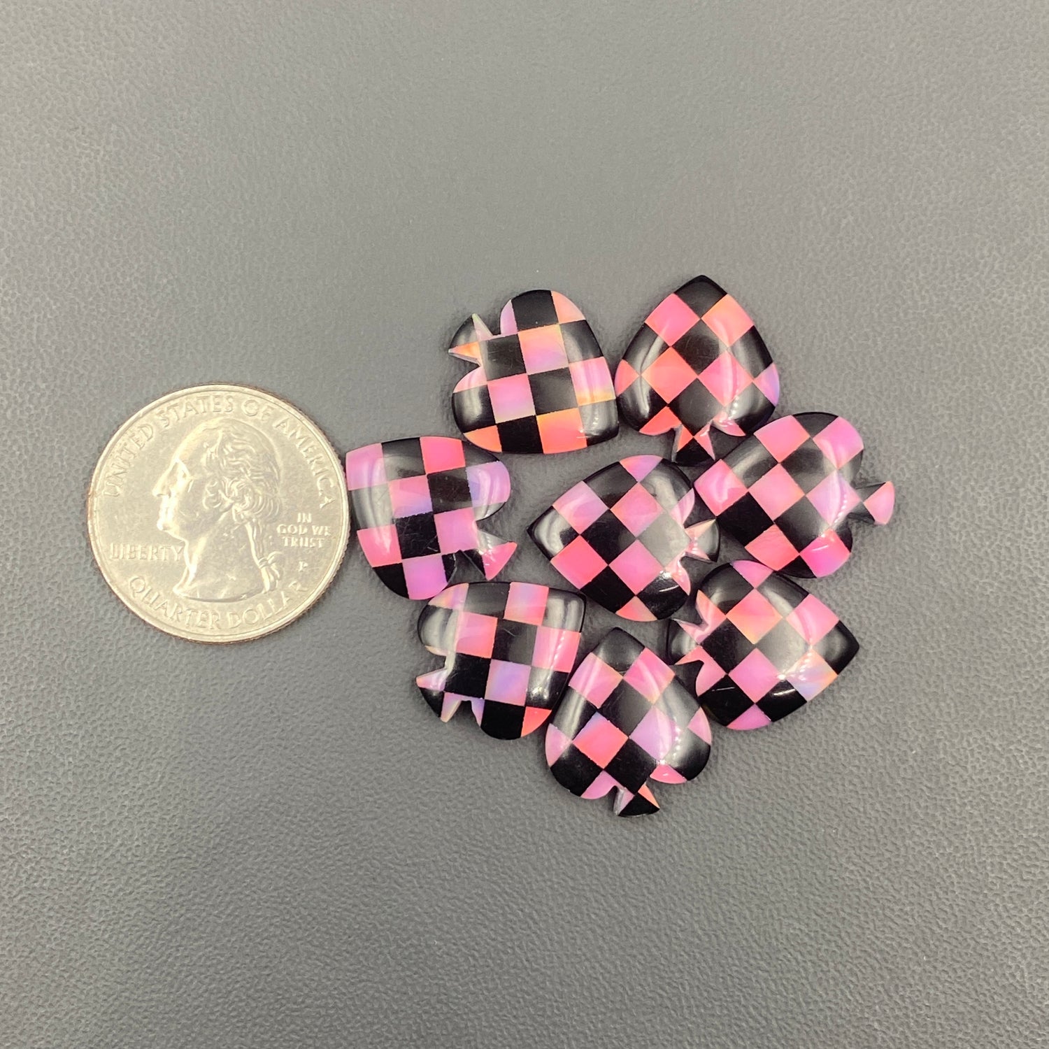 Aura Opal Checkered - Spades - Wholesale Lot - 8 Pcs