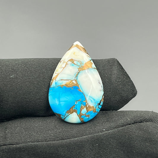 Kingman Ice Blue Dahlia - Loose Cabs - Teardrop