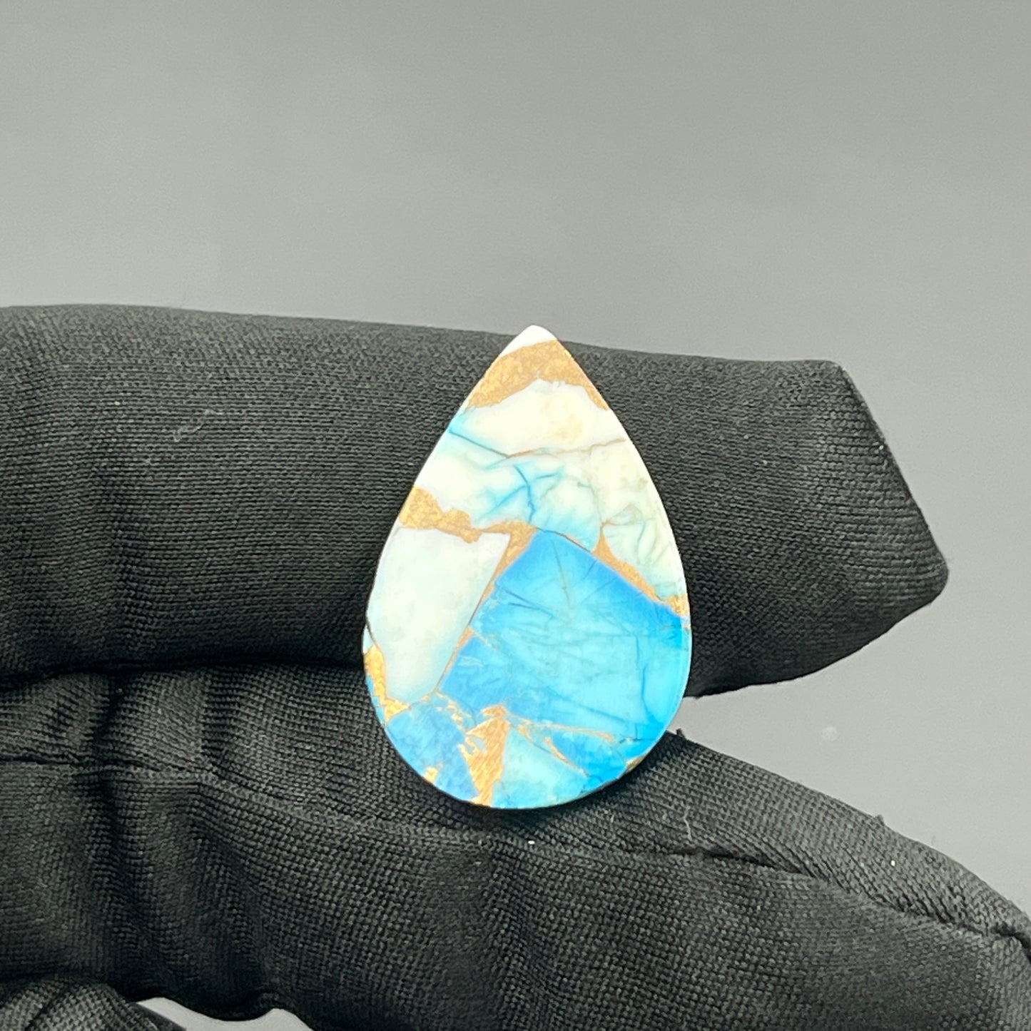 Kingman Ice Blue Dahlia - Loose Cabs - Teardrop