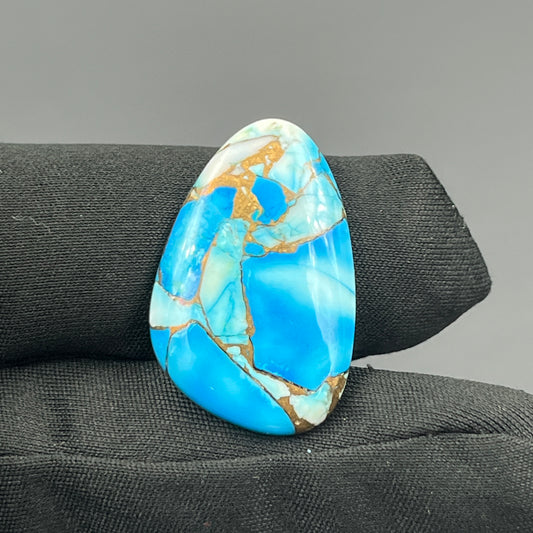 Kingman Ice Blue Dahlia - Loose Cabs - Tumble