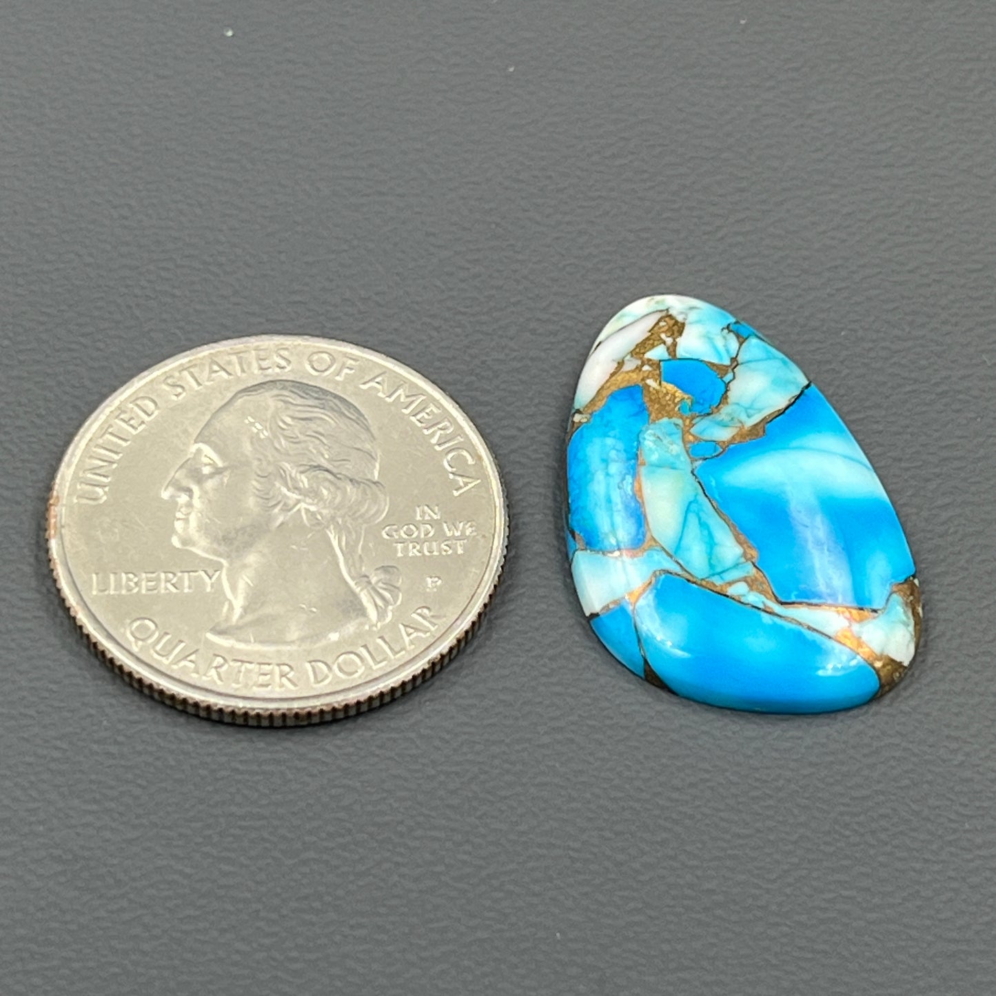 Kingman Ice Blue Dahlia - Loose Cabs - Tumble