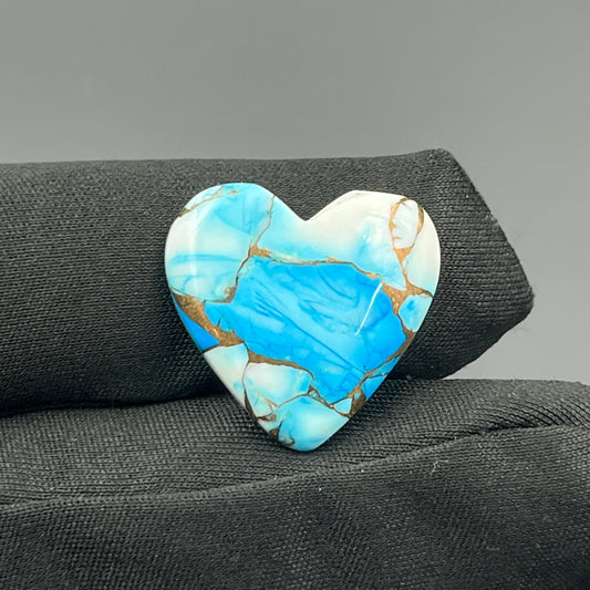 Kingman Ice Blue Dahlia - Loose Cabs - Heart