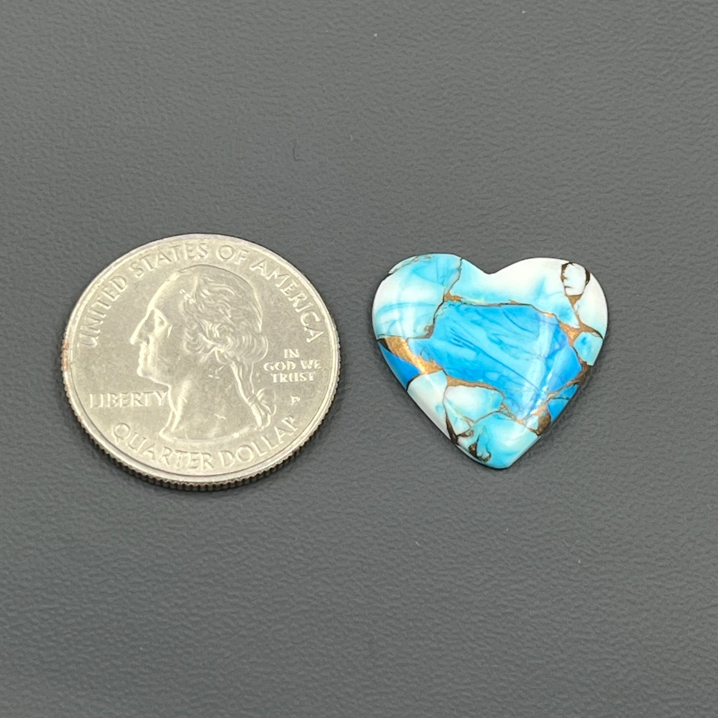 Kingman Ice Blue Dahlia - Loose Cabs - Heart