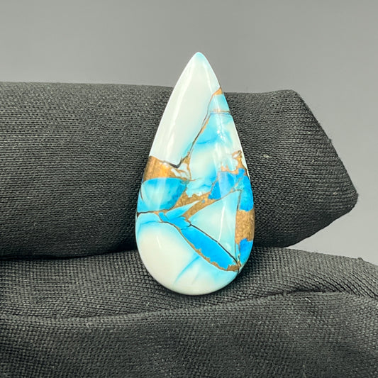Kingman Ice Blue Dahlia - Loose Cabs - Teardrop