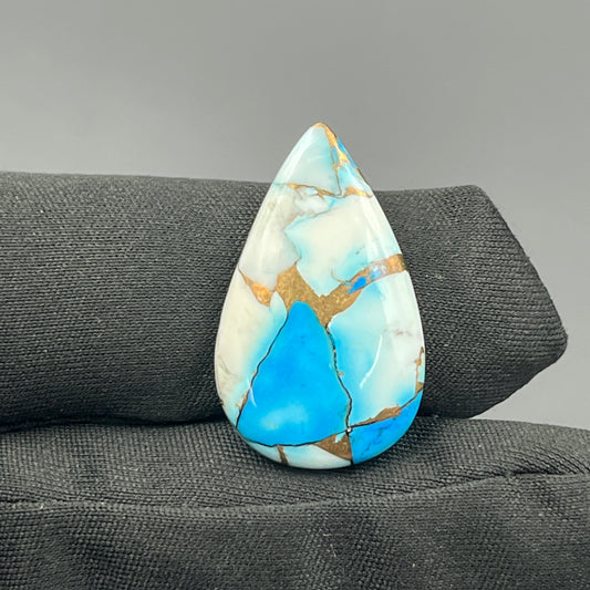Kingman Ice Blue Dahlia - Loose Cabs - Teardrop
