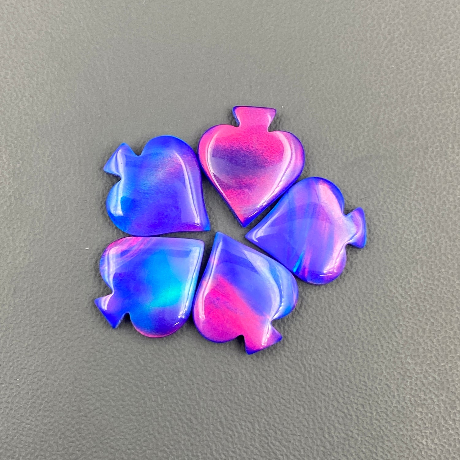 Aura Opal - Spades - Wholesale Lot - 5 Pcs