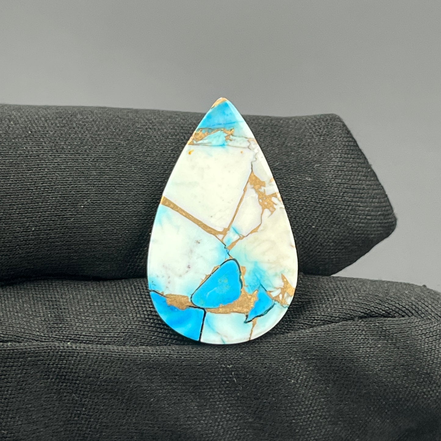 Kingman Ice Blue Dahlia - Loose Cabs - Teardrop