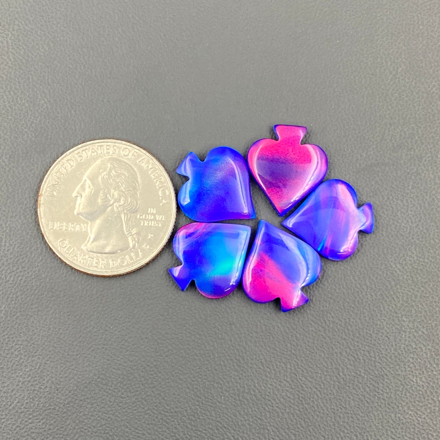 Aura Opal - Spades - Wholesale Lot - 5 Pcs