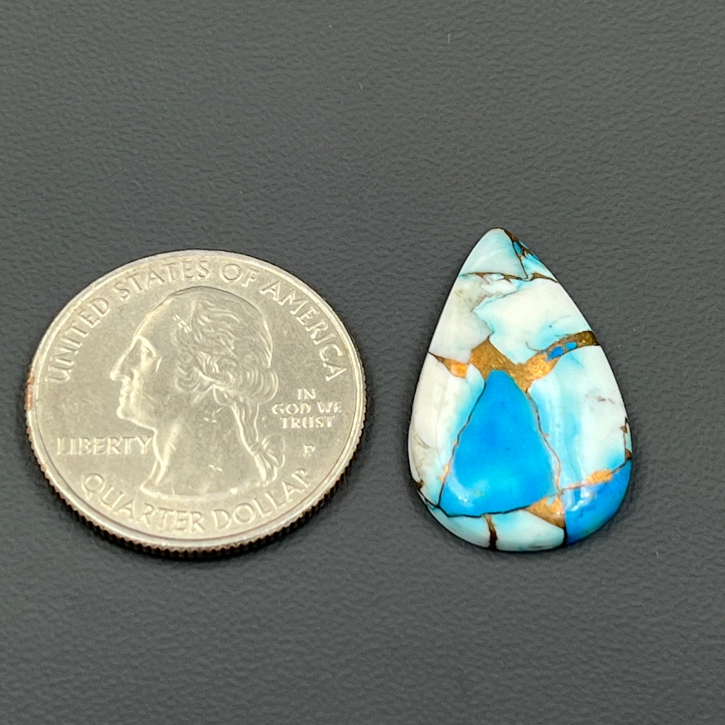 Kingman Ice Blue Dahlia - Loose Cabs - Teardrop