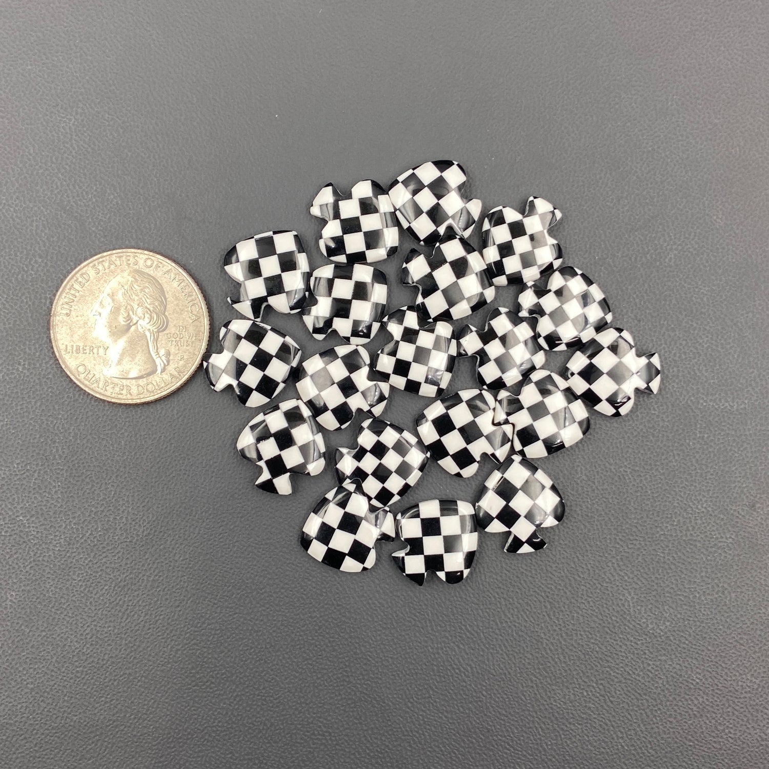 Aura Opal Checkered -Spades - Wholesale Lot - 19 Pcs