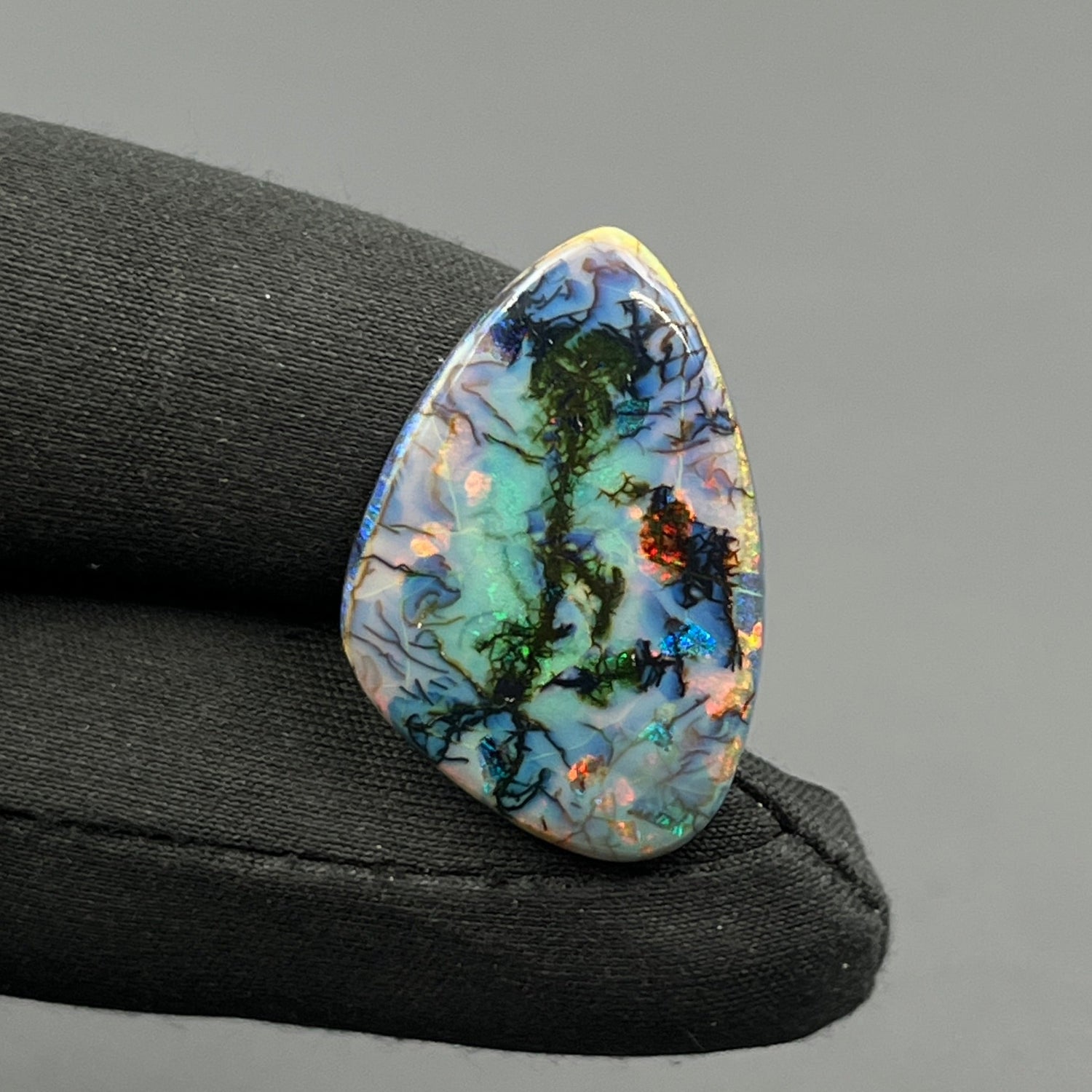 Monarch Opal - Sterling Opal Cabochon - Tumble