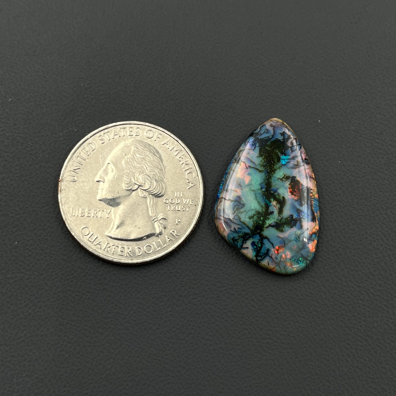 Monarch Opal - Sterling Opal Cabochon - Tumble