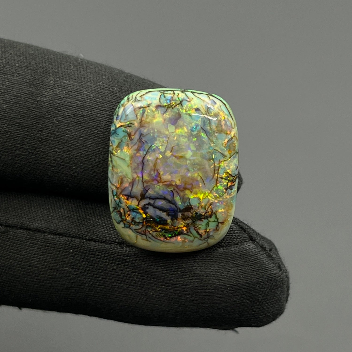 Monarch Opal - Sterling Opal Cabochon - Cushion