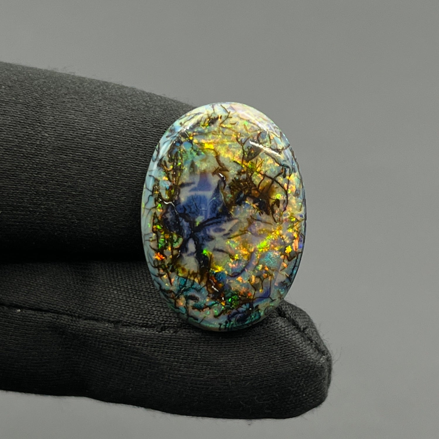 Monarch Opal - Sterling Opal Cabochon - Oval