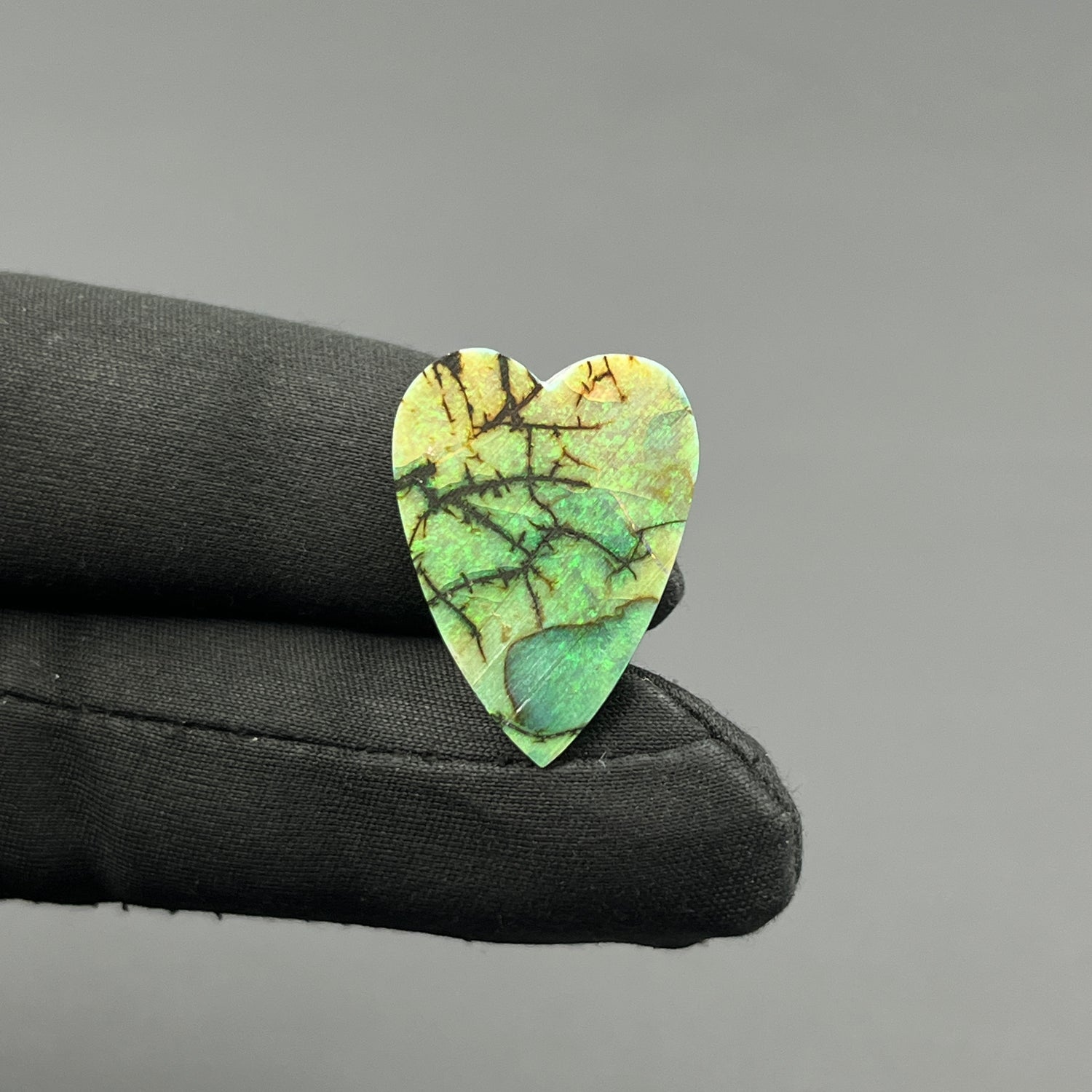 Monarch Opal - Sterling Opal Cabochon - Heart