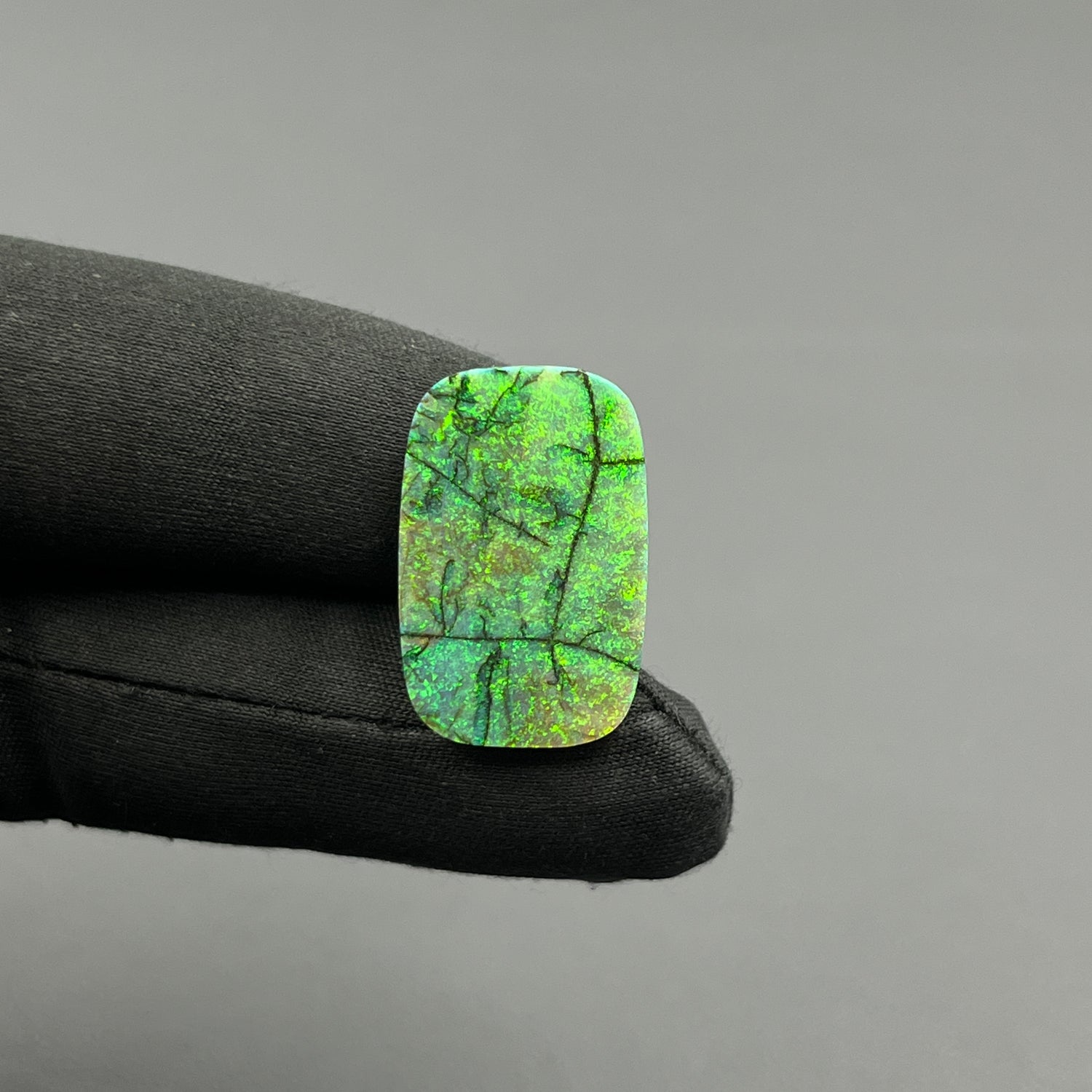 Monarch Opal - Sterling Opal Cabochon - Baguette
