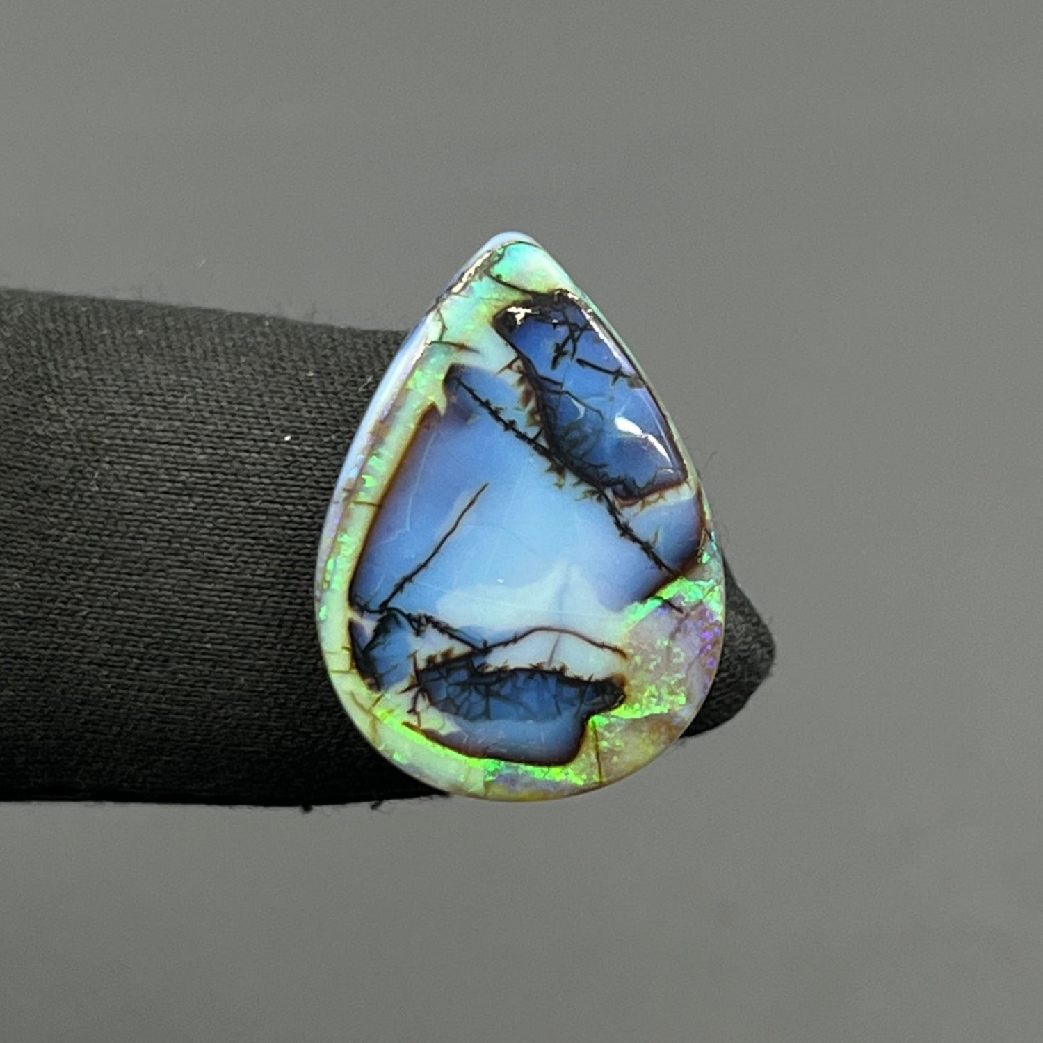 Monarch Opal - Sterling Opal Cabochon - Teardrop