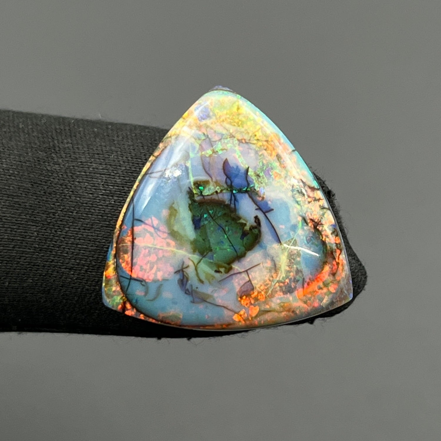 Monarch Opal - Sterling Opal Cabochon - Trillion