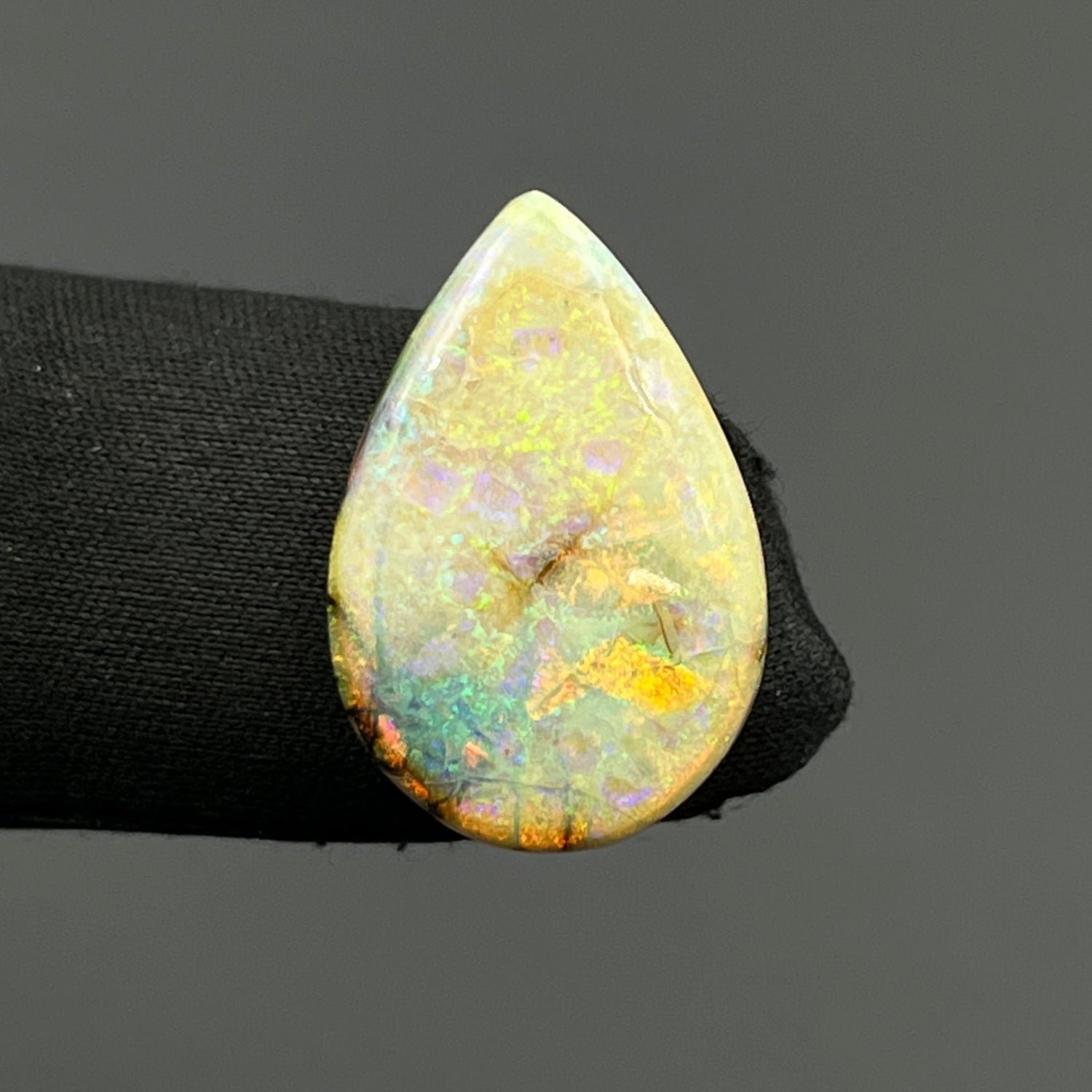 Monarch Opal - Sterling Opal Cabochon - Teardrop