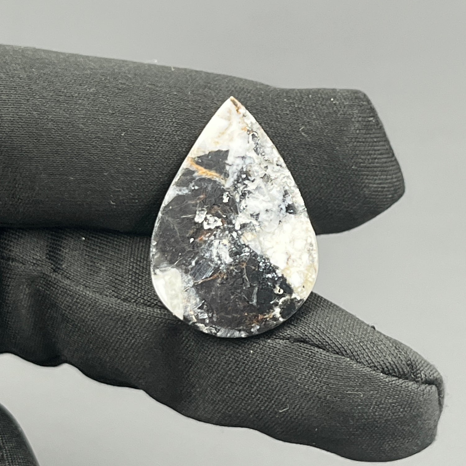 White Buffalo Turquoise Cabochon - Teardrop