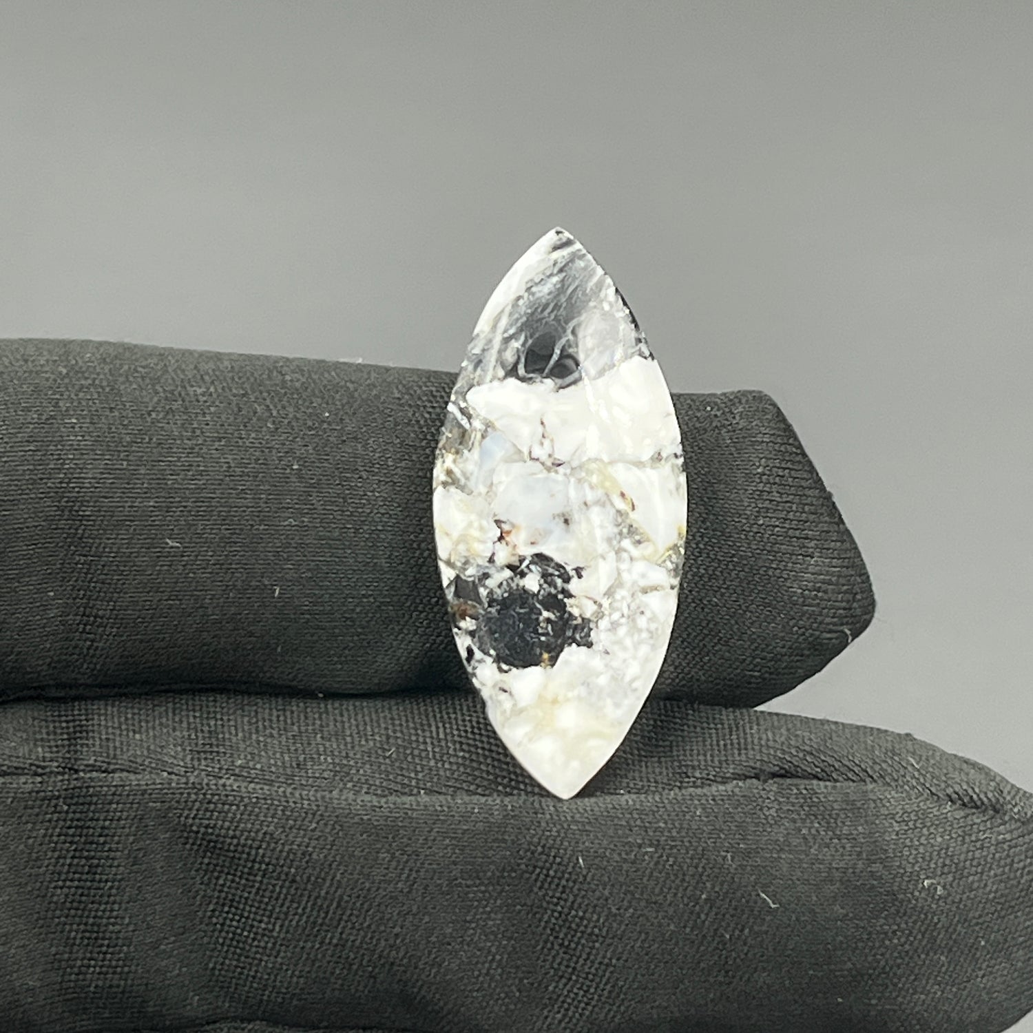 White Buffalo Turquoise Cabochon - Marquise