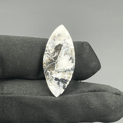 White Buffalo Turquoise Cabochon - Marquise