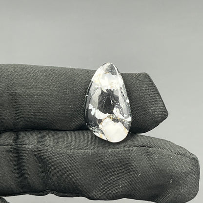 White Buffalo Turquoise Cabochon - Tumble