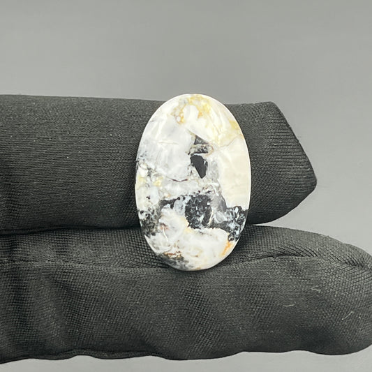 White Buffalo Turquoise Cabochon - Oval