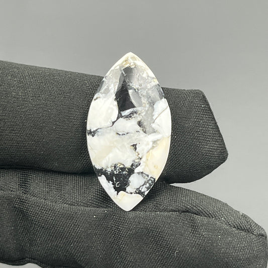 White Buffalo Turquoise Cabochon - Marquise