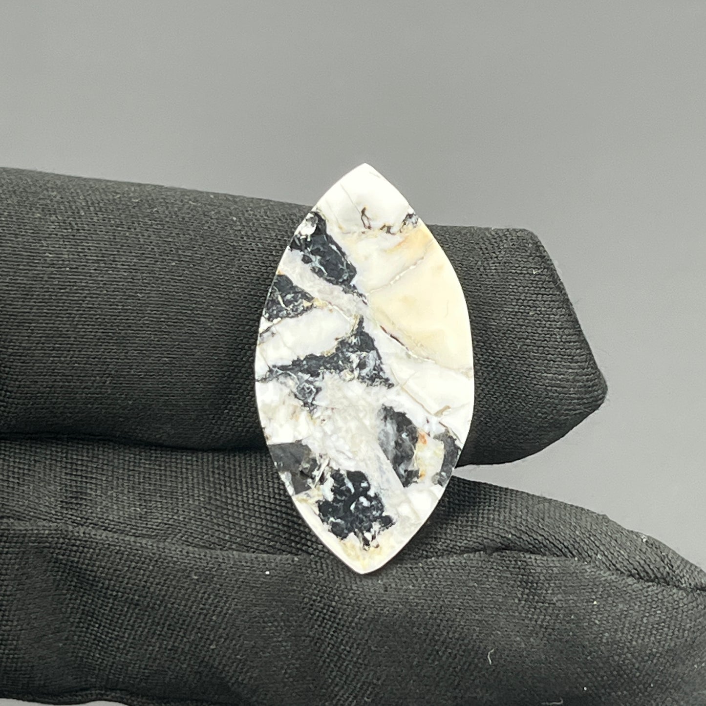 White Buffalo Turquoise Cabochon - Marquise