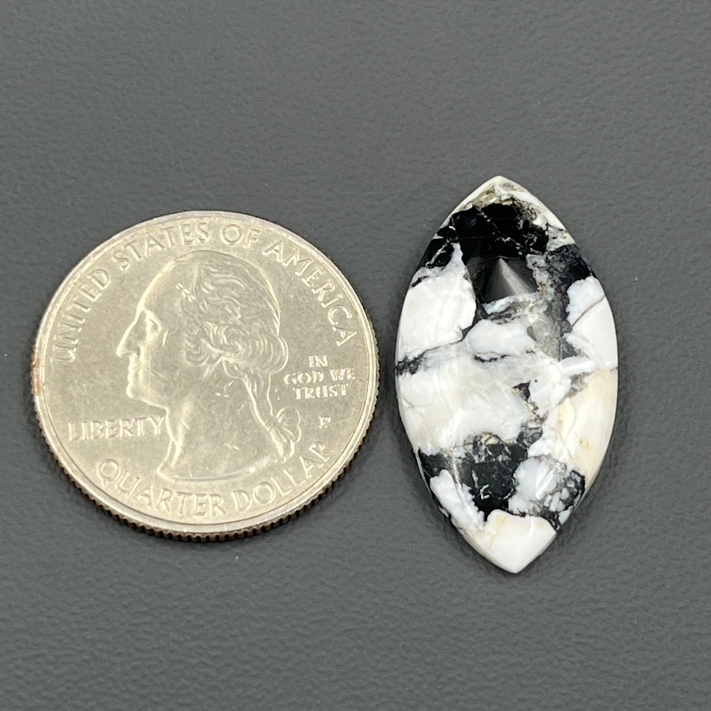 White Buffalo Turquoise Cabochon - Marquise