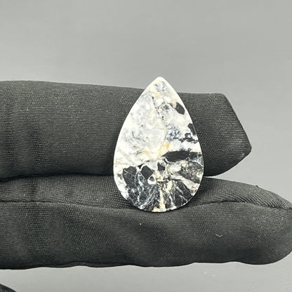 White Buffalo Turquoise Cabochon - Teardrop