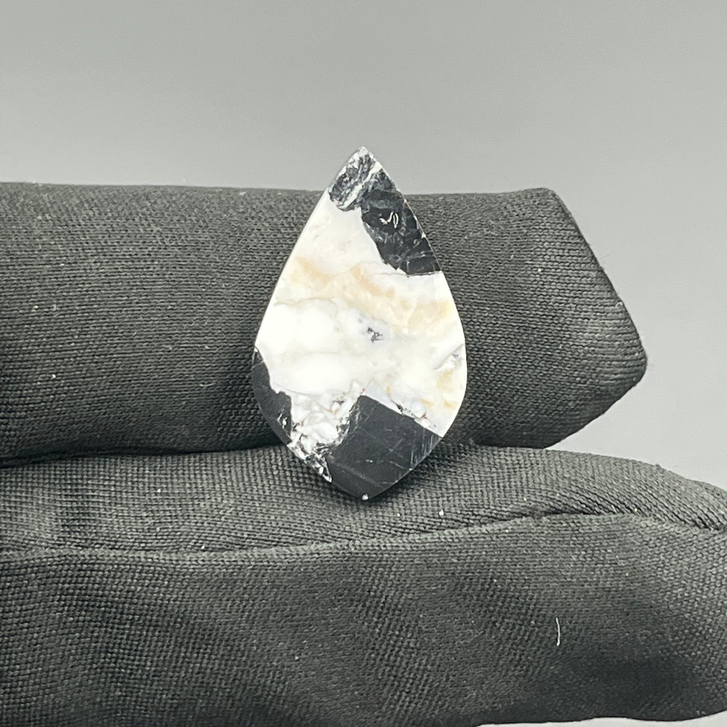 White Buffalo Turquoise Cabochon - Kite
