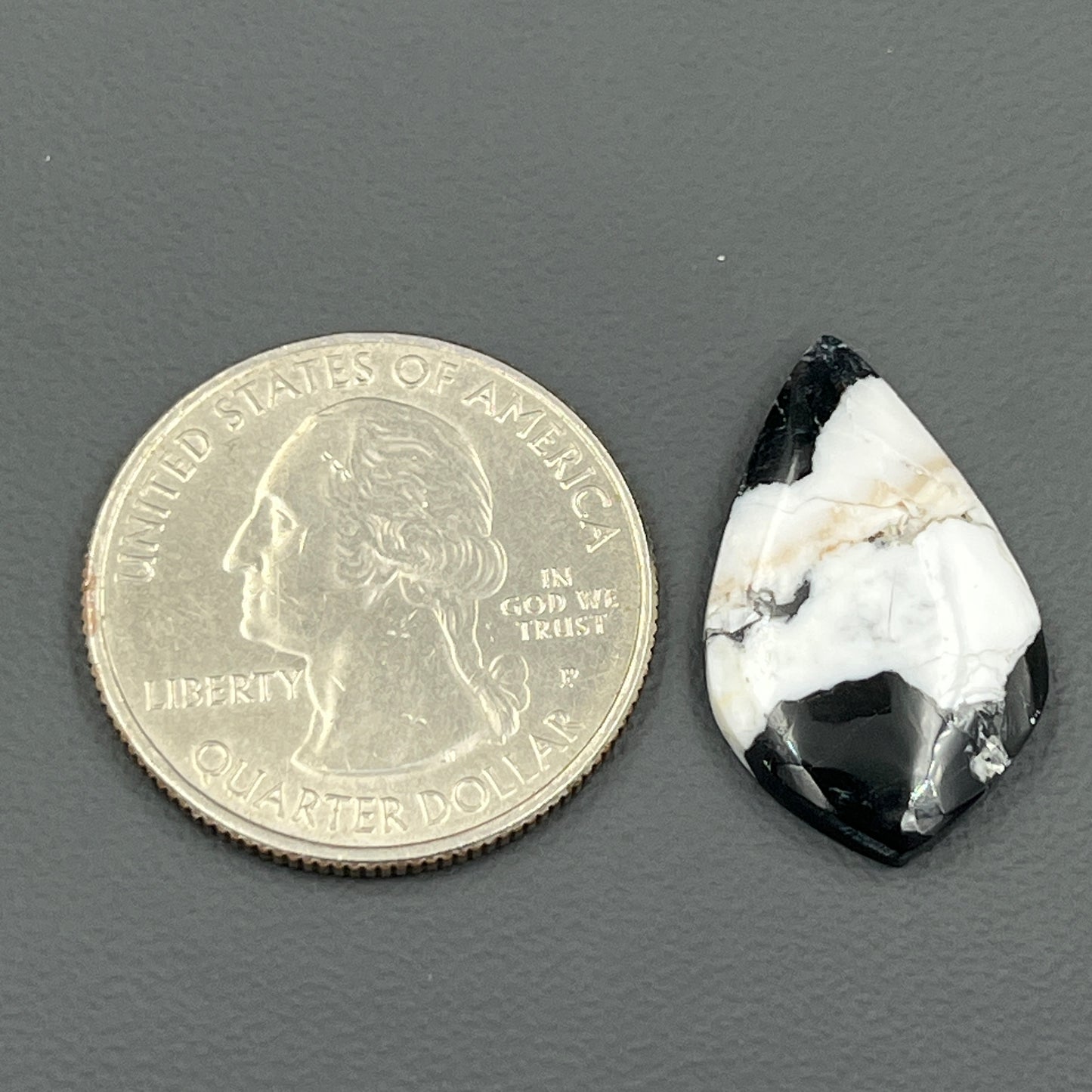 White Buffalo Turquoise Cabochon - Kite