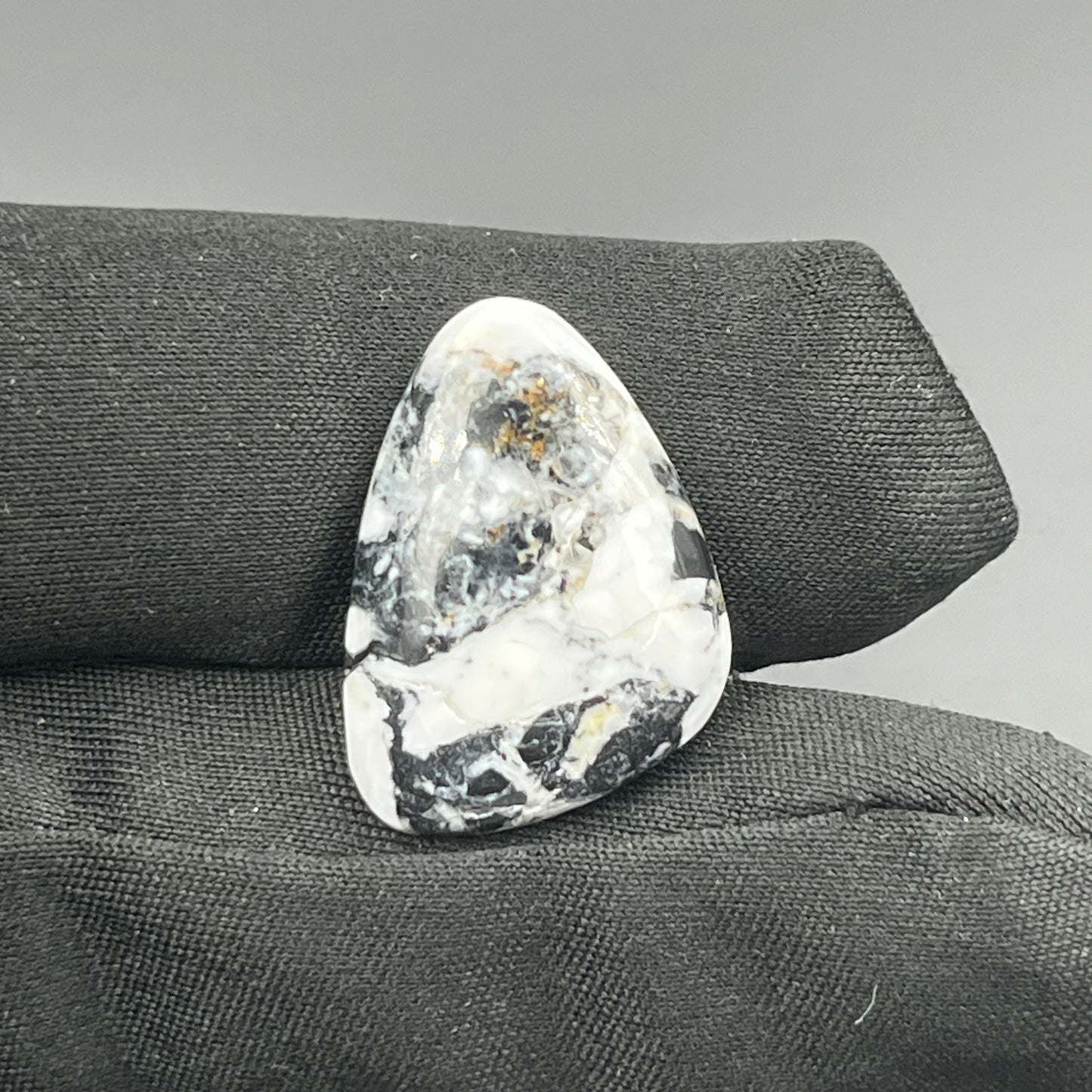 White Buffalo Turquoise Cabochon - Tumble